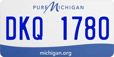 MI license plate DKQ1780