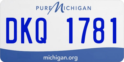MI license plate DKQ1781