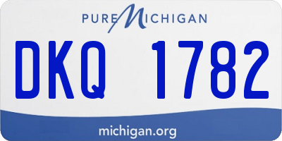 MI license plate DKQ1782