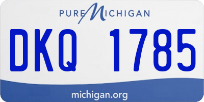 MI license plate DKQ1785