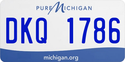 MI license plate DKQ1786