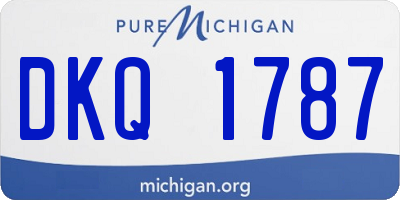 MI license plate DKQ1787