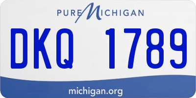 MI license plate DKQ1789