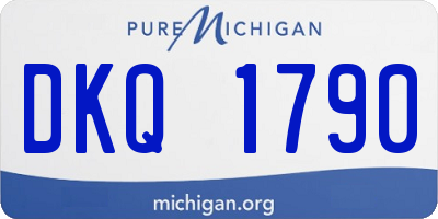 MI license plate DKQ1790