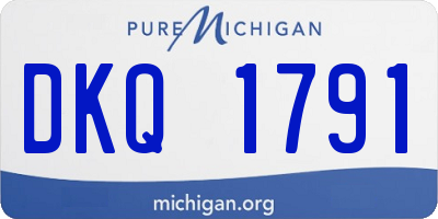 MI license plate DKQ1791