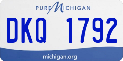 MI license plate DKQ1792