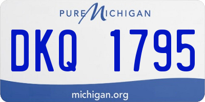 MI license plate DKQ1795