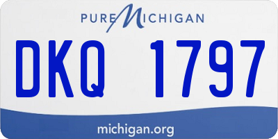 MI license plate DKQ1797