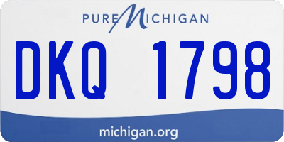 MI license plate DKQ1798