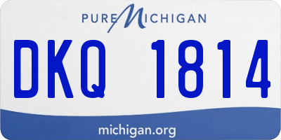 MI license plate DKQ1814