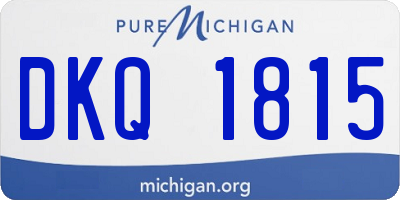 MI license plate DKQ1815