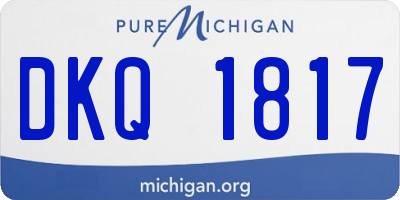 MI license plate DKQ1817