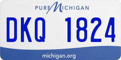 MI license plate DKQ1824