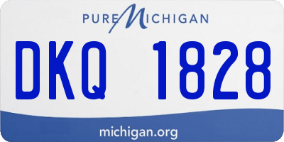 MI license plate DKQ1828