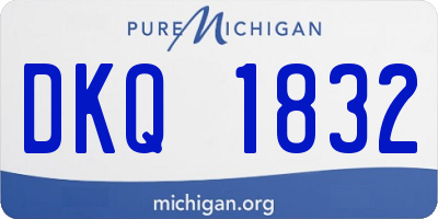 MI license plate DKQ1832