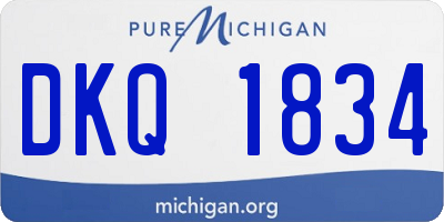 MI license plate DKQ1834