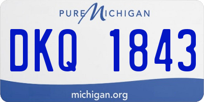 MI license plate DKQ1843