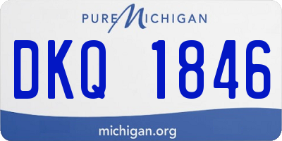 MI license plate DKQ1846