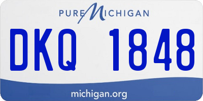 MI license plate DKQ1848