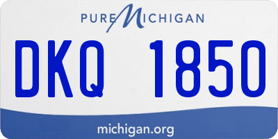 MI license plate DKQ1850