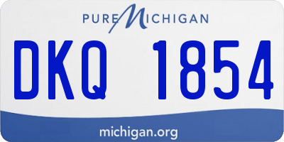 MI license plate DKQ1854