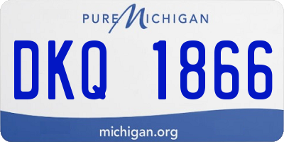 MI license plate DKQ1866
