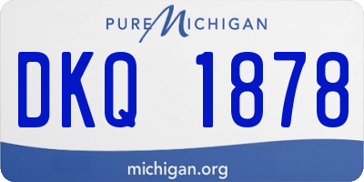 MI license plate DKQ1878