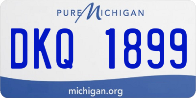 MI license plate DKQ1899