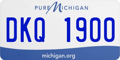 MI license plate DKQ1900
