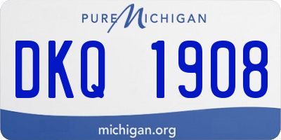 MI license plate DKQ1908