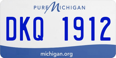 MI license plate DKQ1912