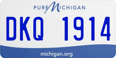 MI license plate DKQ1914