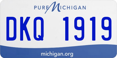 MI license plate DKQ1919