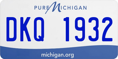 MI license plate DKQ1932
