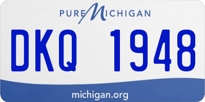 MI license plate DKQ1948
