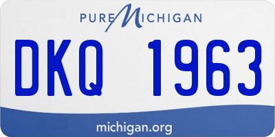 MI license plate DKQ1963