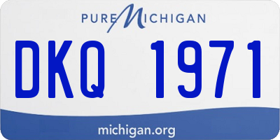 MI license plate DKQ1971