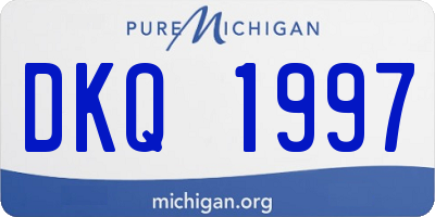 MI license plate DKQ1997