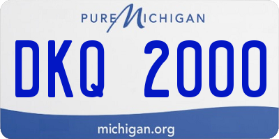 MI license plate DKQ2000