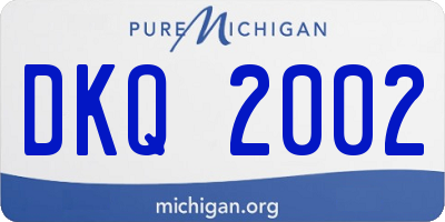 MI license plate DKQ2002