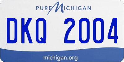 MI license plate DKQ2004