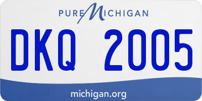MI license plate DKQ2005