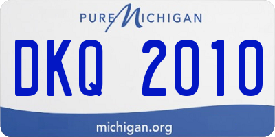MI license plate DKQ2010