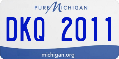 MI license plate DKQ2011