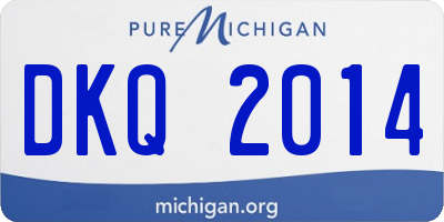 MI license plate DKQ2014