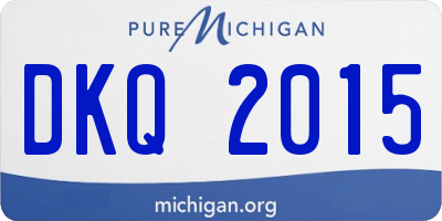 MI license plate DKQ2015