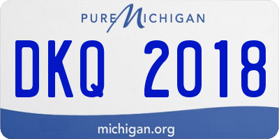 MI license plate DKQ2018