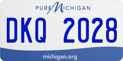 MI license plate DKQ2028