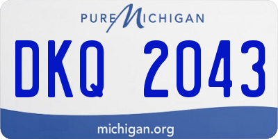 MI license plate DKQ2043