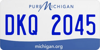 MI license plate DKQ2045